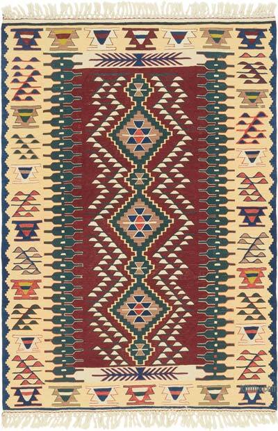 Yeni Kök Boya El Dokuma Kilim - 111 cm x 160 cm