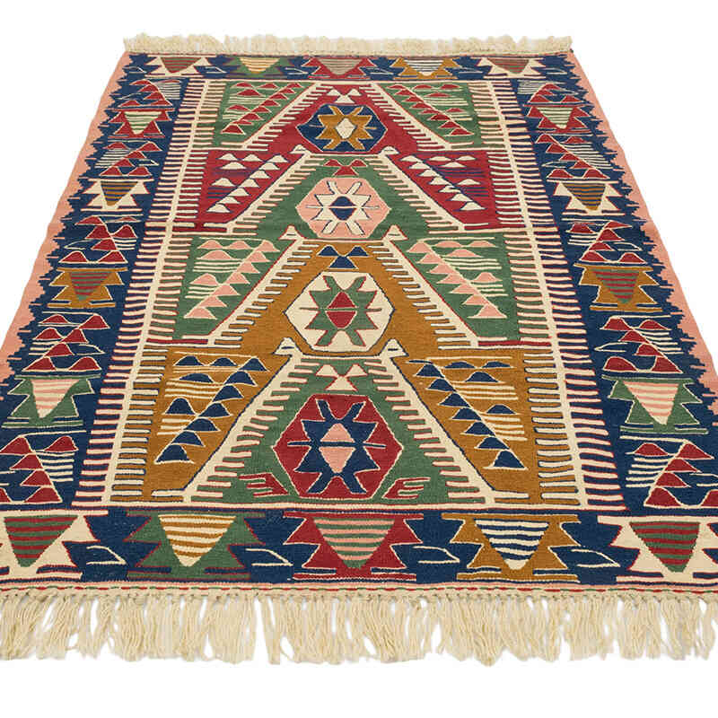 Yeni Kök Boya El Dokuma Kilim - 114 cm x 167 cm - K0080159