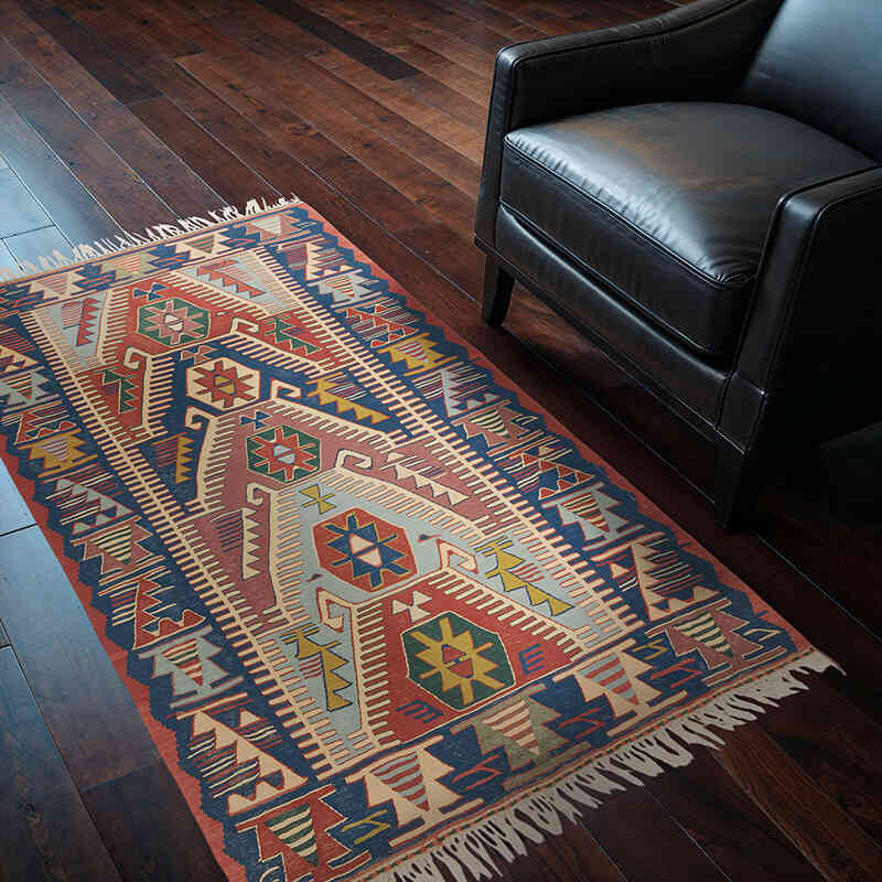Nueva Alfombra Turca Kilim - 116 cm x 172 cm - K0080163