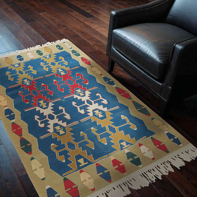 Nueva Alfombra Turca Kilim - 120 cm x 176 cm - K0080164