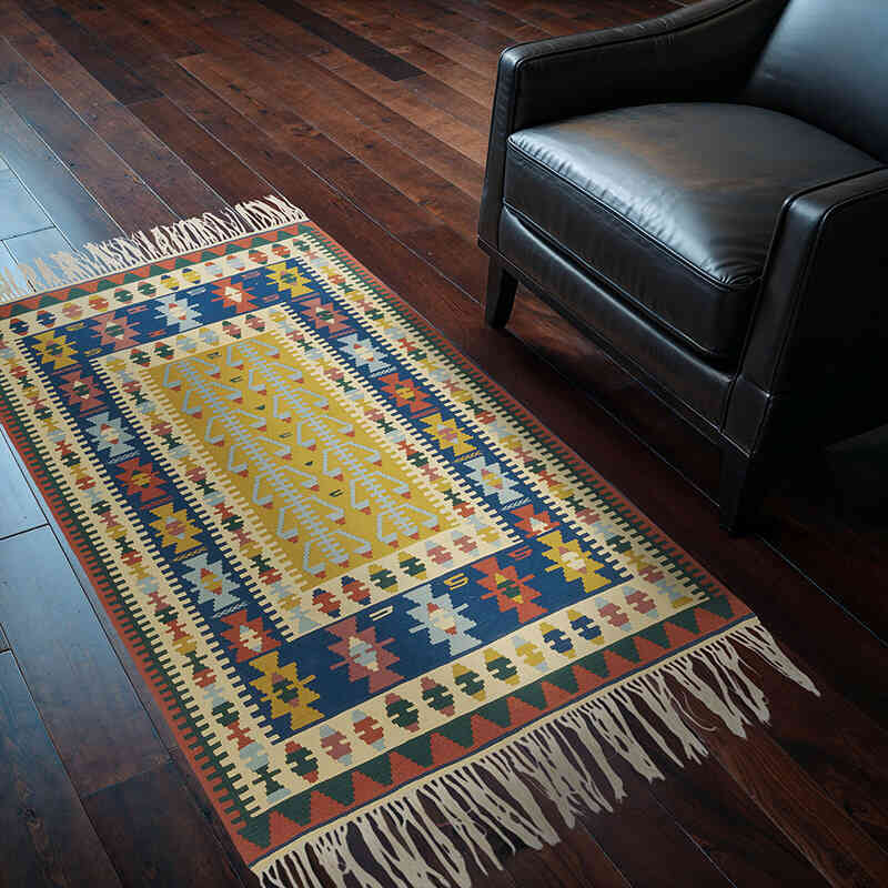 Nueva Alfombra Turca Kilim - 117 cm x 170 cm - K0080165