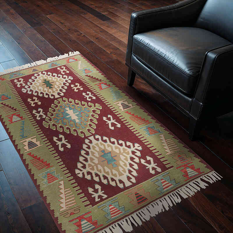 Yeni Kök Boya El Dokuma Kilim - 117 cm x 170 cm - K0080167