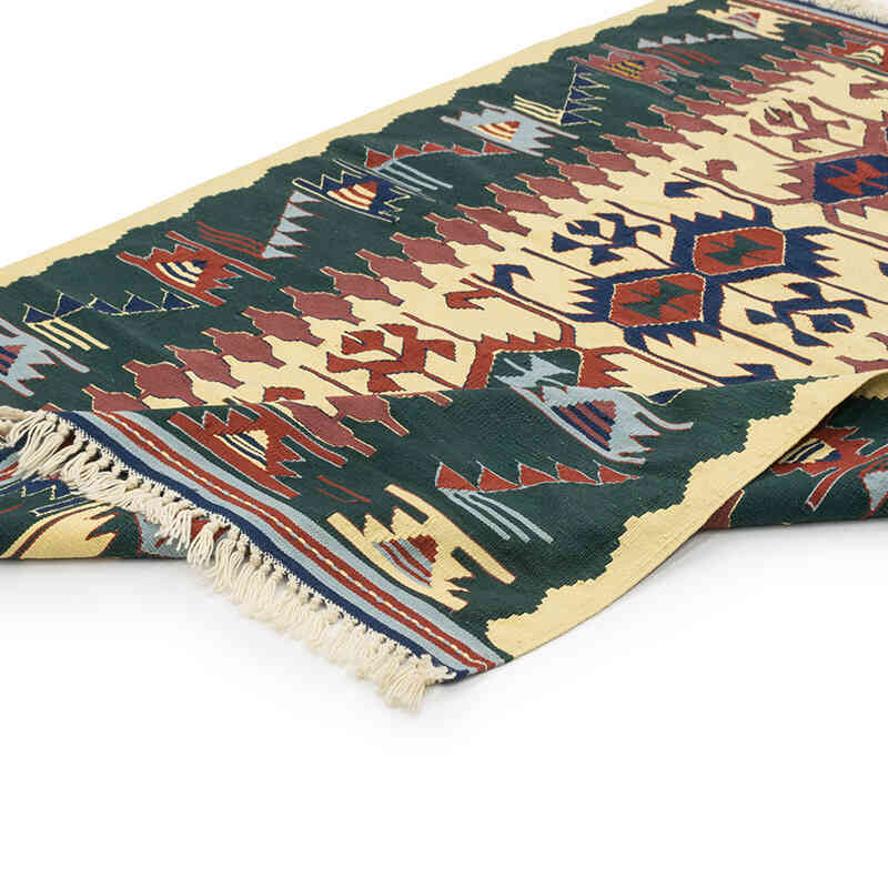 New Handwoven Turkish Kilim Rug - 4' 1" x 6'  (49" x 72") - K0080168