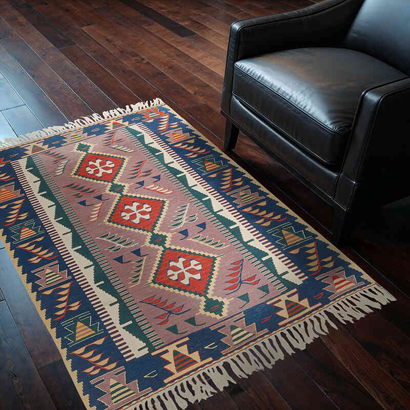 Yeni Kök Boya El Dokuma Kilim - 112 cm x 158 cm - K0080169