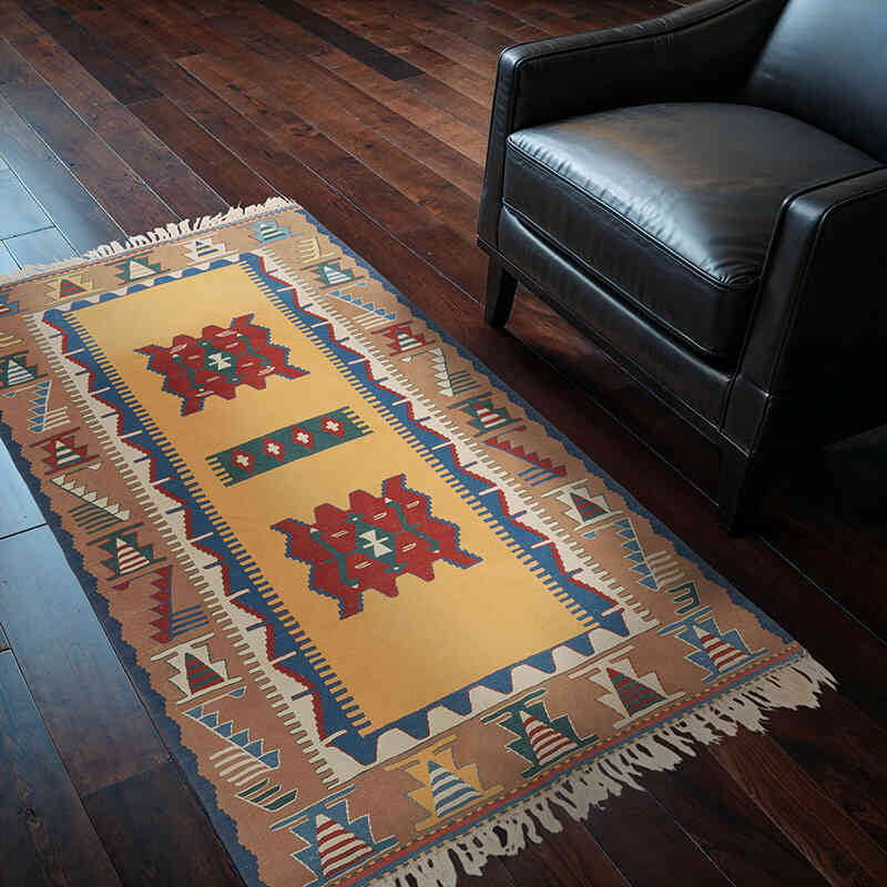 Nueva Alfombra Turca Kilim - 108 cm x 163 cm - K0080172