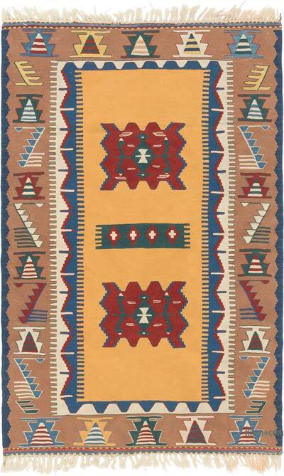 Yeni Kök Boya El Dokuma Kilim - 108 cm x 163 cm