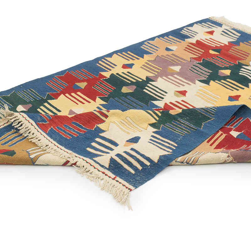 New Handwoven Turkish Kilim Rug - 4' 3" x 5' 10" (51" x 70") - K0080175