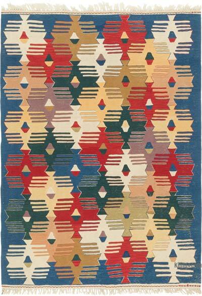 New Handwoven Turkish Kilim Rug - 4' 3" x 5' 10" (51" x 70")