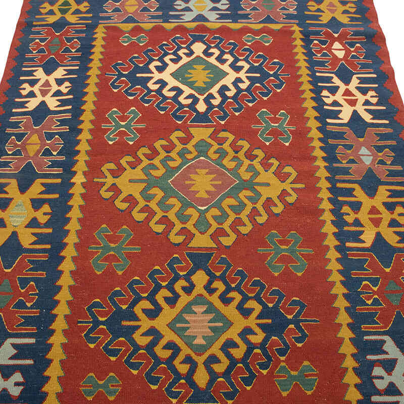 New Handwoven Turkish Kilim Rug - 3' 10" x 5' 9" (46" x 69") - K0080176