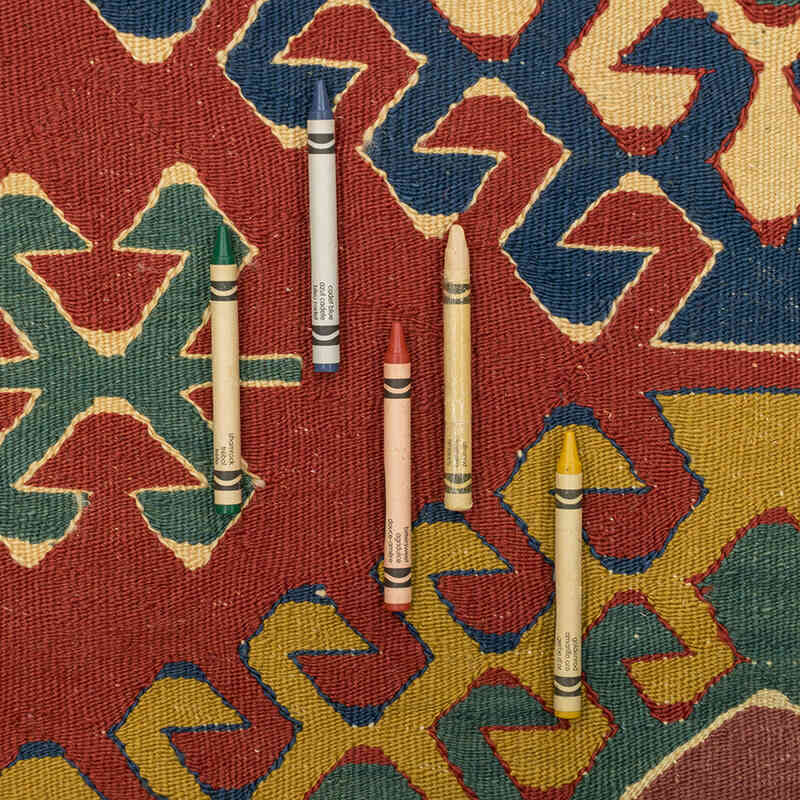 New Handwoven Turkish Kilim Rug - 3' 10" x 5' 9" (46" x 69") - K0080176