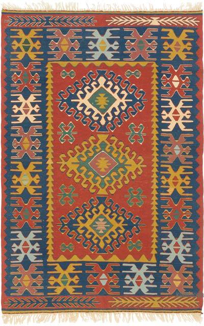 Yeni Kök Boya El Dokuma Kilim - 116 cm x 174 cm