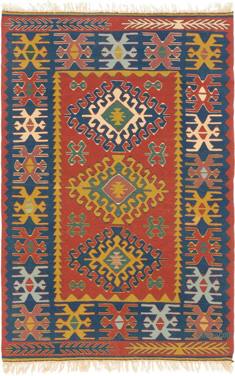 New Handwoven Turkish Kilim Rug - 3' 10" x 5' 9" (46" x 69") - K0080176