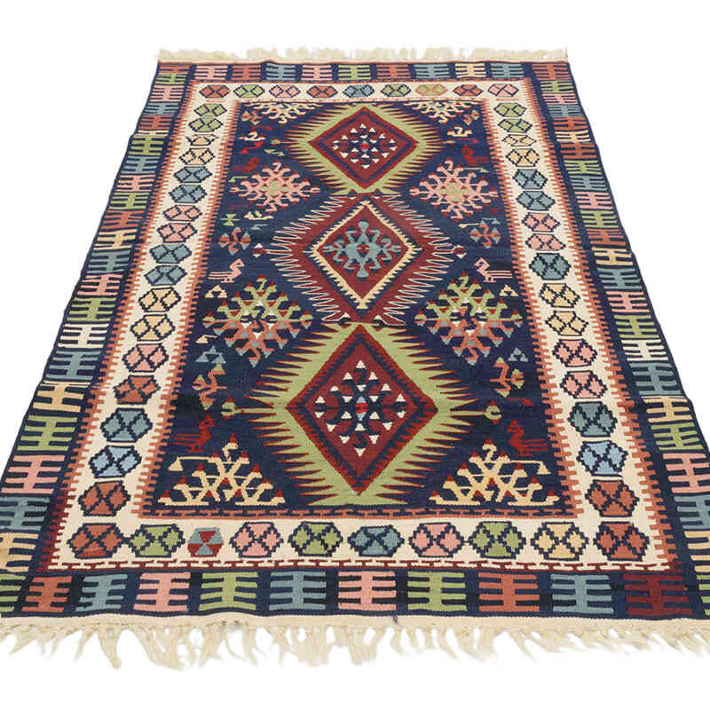 Yeni Kök Boya El Dokuma Kilim - 98 cm x 165 cm - K0080177
