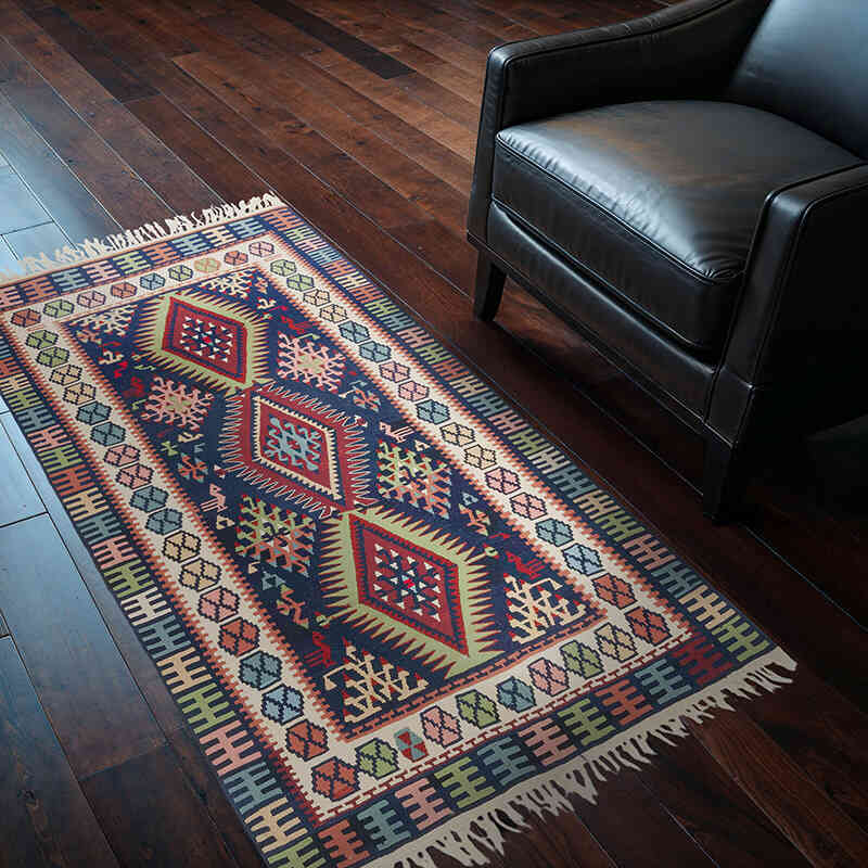 Yeni Kök Boya El Dokuma Kilim - 98 cm x 165 cm - K0080177
