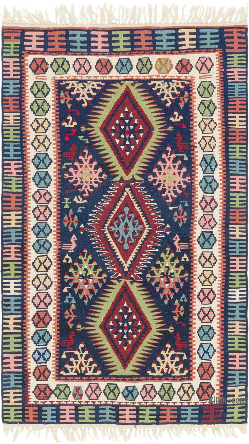 Yeni Kök Boya El Dokuma Kilim - 98 cm x 165 cm - K0080177