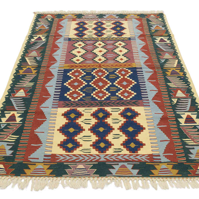 Yeni Kök Boya El Dokuma Kilim - 110 cm x 164 cm - K0080178