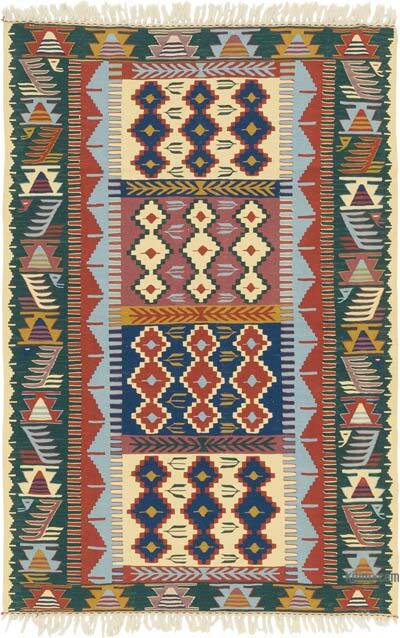 Yeni Kök Boya El Dokuma Kilim - 110 cm x 164 cm