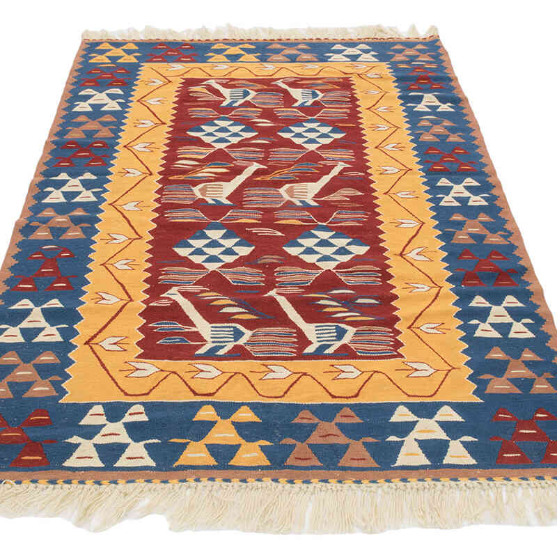 Yeni Kök Boya El Dokuma Kilim - 111 cm x 162 cm - K0080180