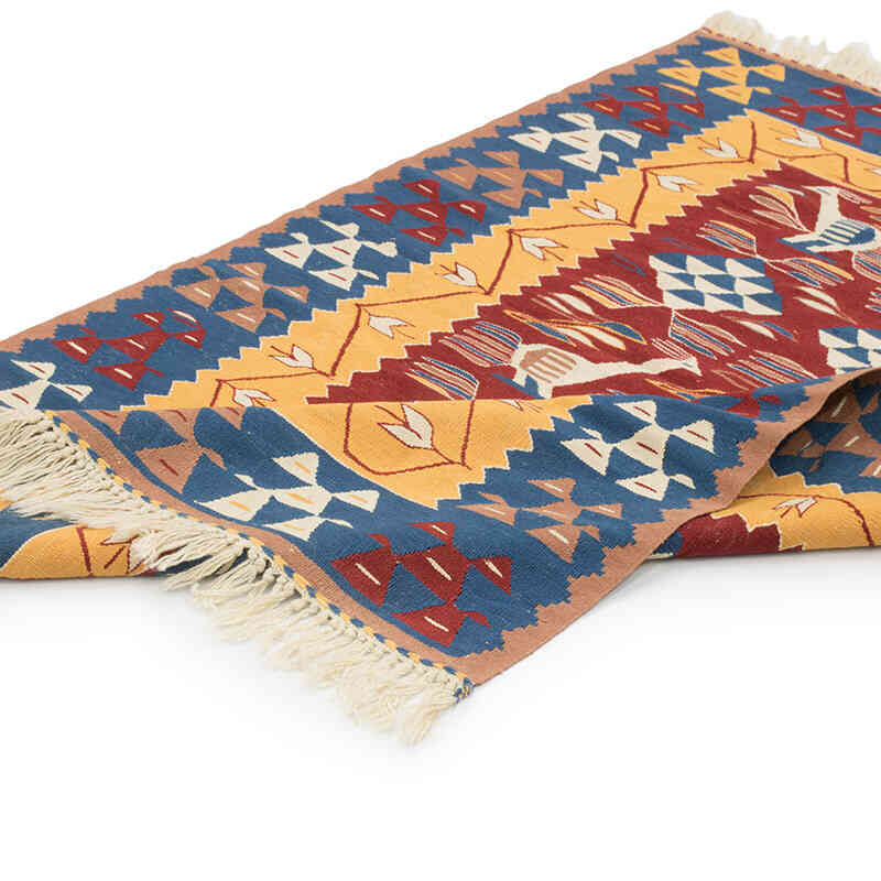 Yeni Kök Boya El Dokuma Kilim - 111 cm x 162 cm - K0080180