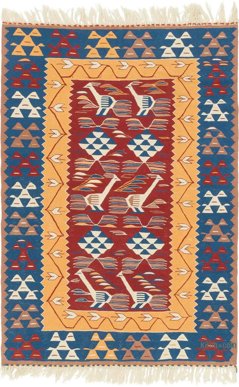 Yeni Kök Boya El Dokuma Kilim - 111 cm x 162 cm - K0080180