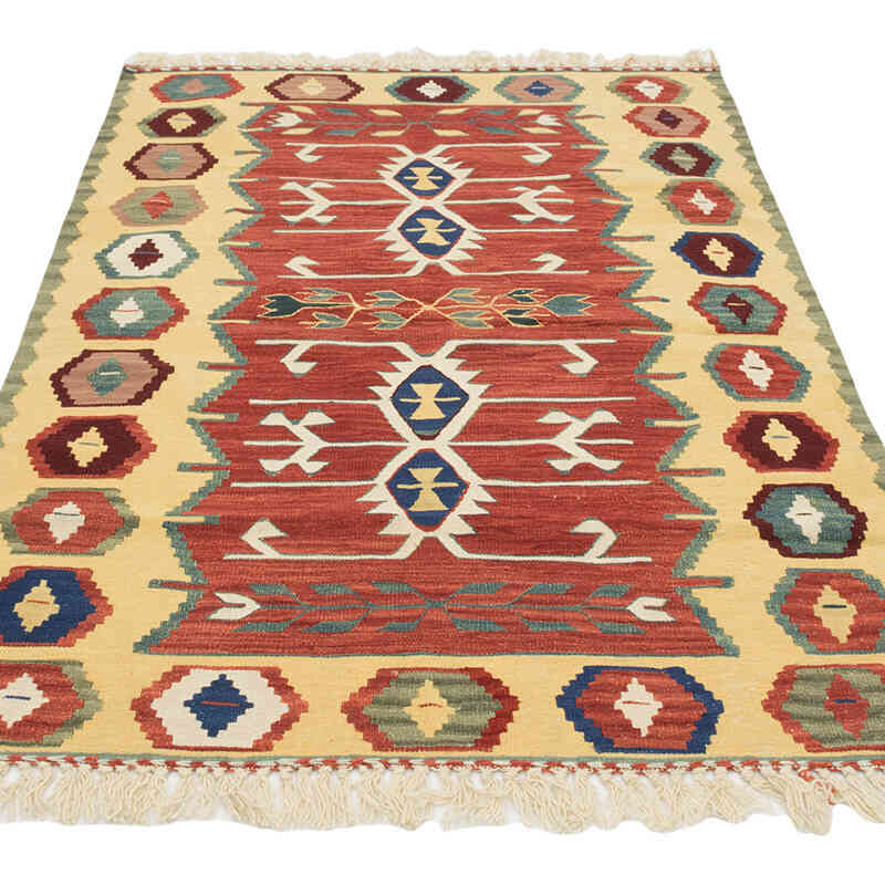 Nueva Alfombra Turca Kilim - 114 cm x 154 cm - K0080181