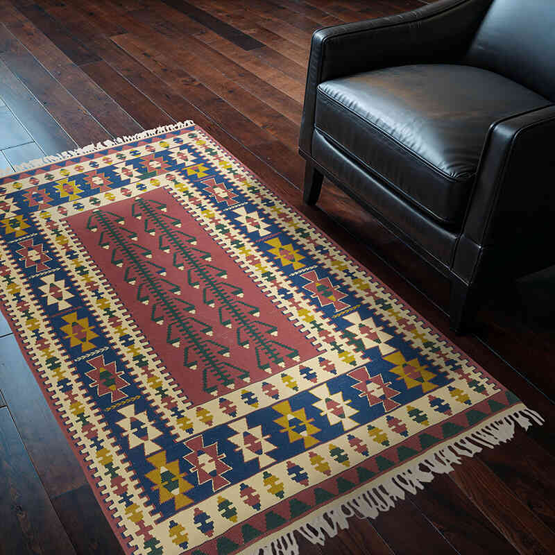 Yeni Kök Boya El Dokuma Kilim - 122 cm x 172 cm - K0080183
