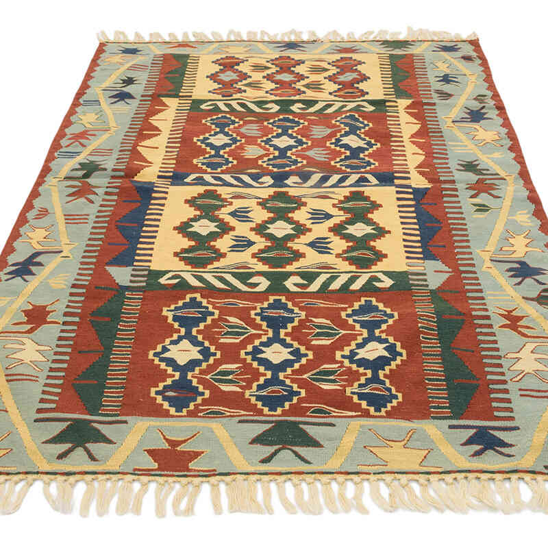 Yeni Kök Boya El Dokuma Kilim - 112 cm x 166 cm - K0080184