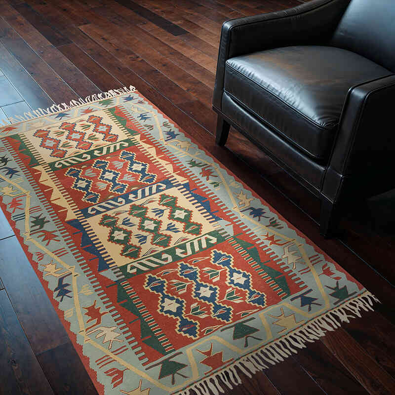 Yeni Kök Boya El Dokuma Kilim - 112 cm x 166 cm - K0080184
