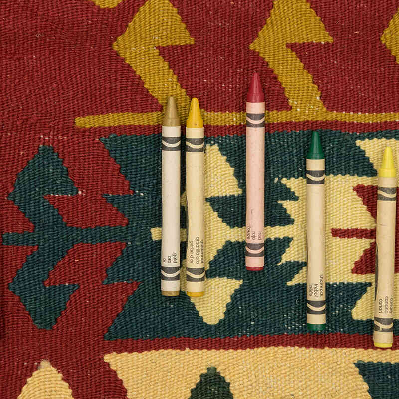 New Handwoven Turkish Kilim Rug - 3' 8" x 5' 6" (44" x 66") - K0080185
