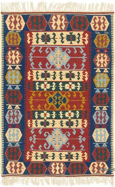 Yeni Kök Boya El Dokuma Kilim - 113 cm x 168 cm