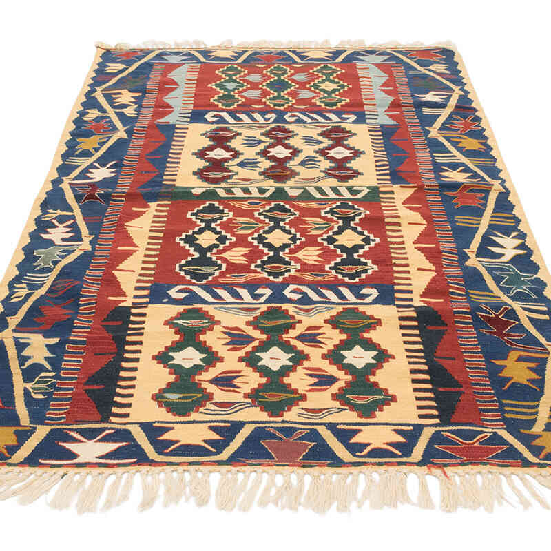 Nueva Alfombra Turca Kilim - 113 cm x 167 cm - K0080187