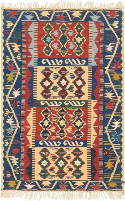 Yeni Kök Boya El Dokuma Kilim - 113 cm x 167 cm