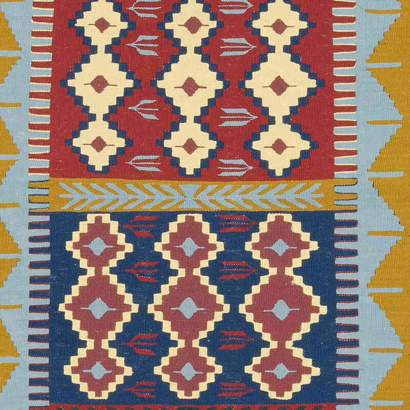Yeni Kök Boya El Dokuma Kilim - 111 cm x 164 cm - K0080188