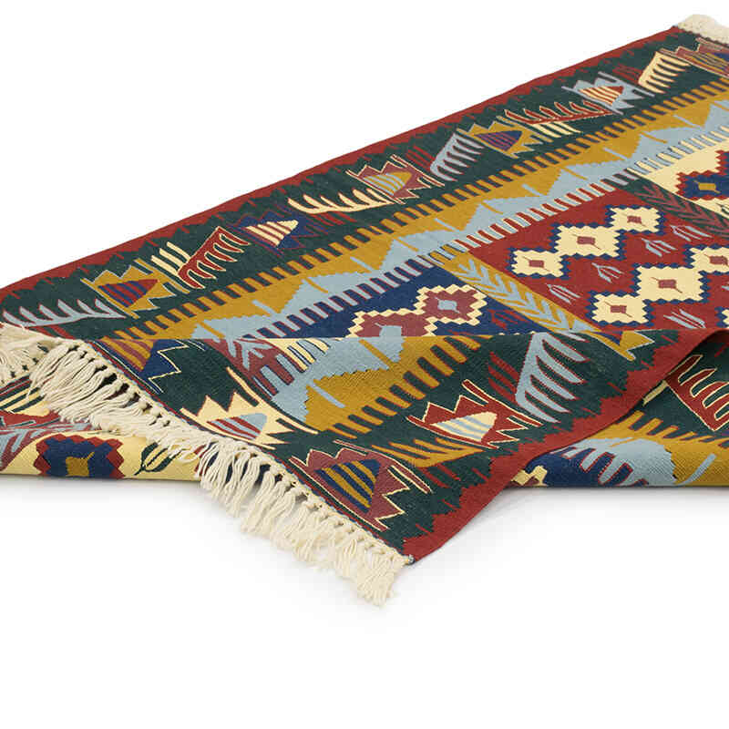 Yeni Kök Boya El Dokuma Kilim - 111 cm x 164 cm - K0080188