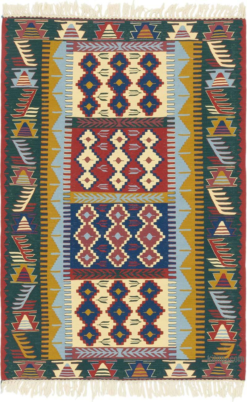 Yeni Kök Boya El Dokuma Kilim - 111 cm x 164 cm - K0080188