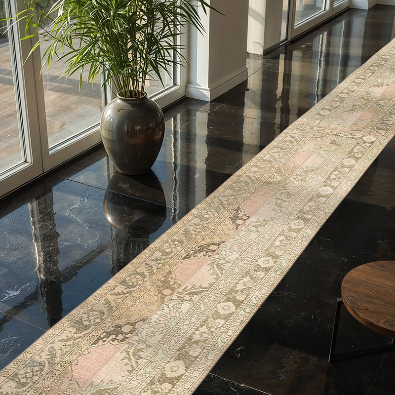 Alfombra Turca Vintage de pasillo - 69 cm x 722 cm - K0080215
