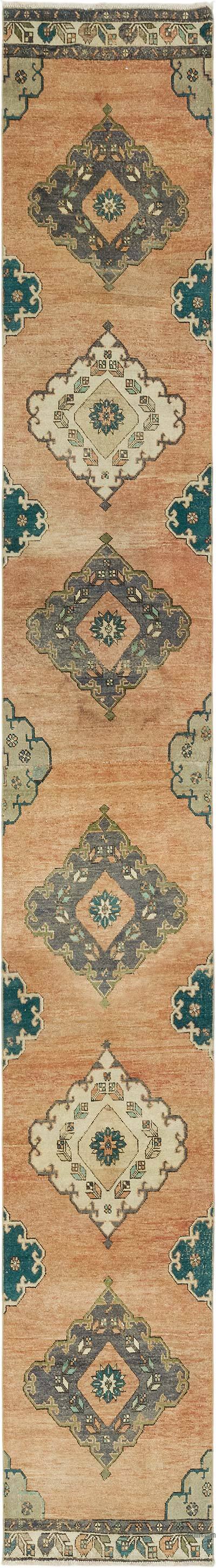 Vintage Turkish Runner Rug - 2' 9" x 20' 6" (33" x 246")
