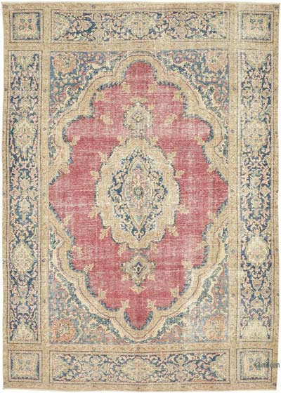Vintage Hand-Knotted Oriental Rug - 7' 9" x 11' 2" (93" x 134")