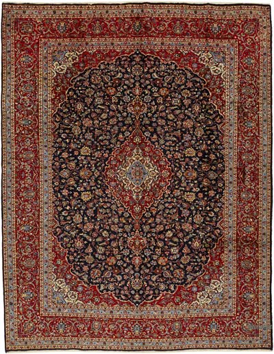 Vintage Hand-Knotted Oriental Rug - 9' 10" x 12' 7" (118" x 151")