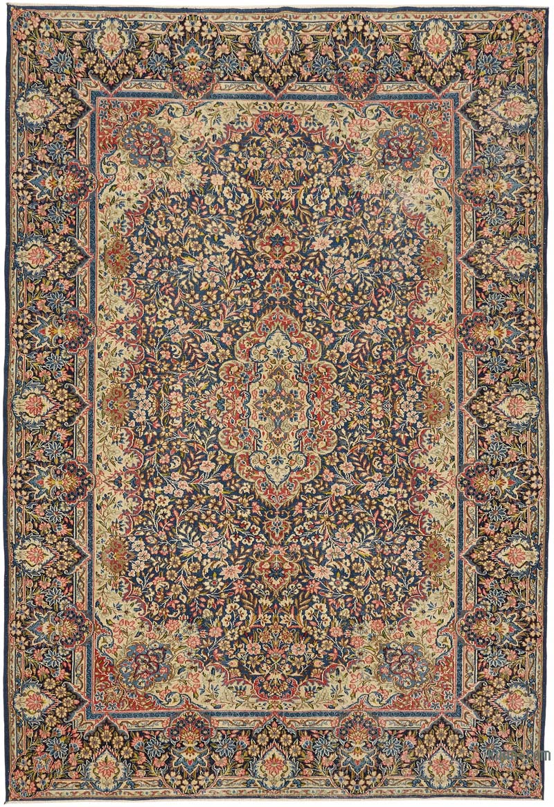 Vintage Hand-Knotted Oriental Rug - 6' 8" x 9' 8" (80" x 116") - K0080295
