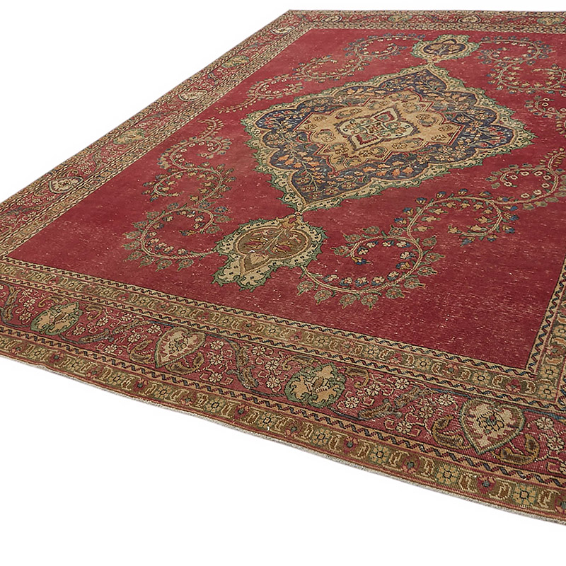 Vintage Hand-Knotted Oriental Rug - 9' 5" x 12' 6" (113" x 150") - K0080301