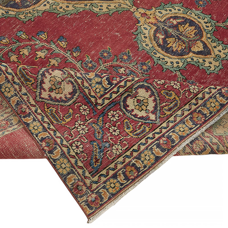 Vintage Hand-Knotted Oriental Rug - 9' 5" x 12' 6" (113" x 150") - K0080301