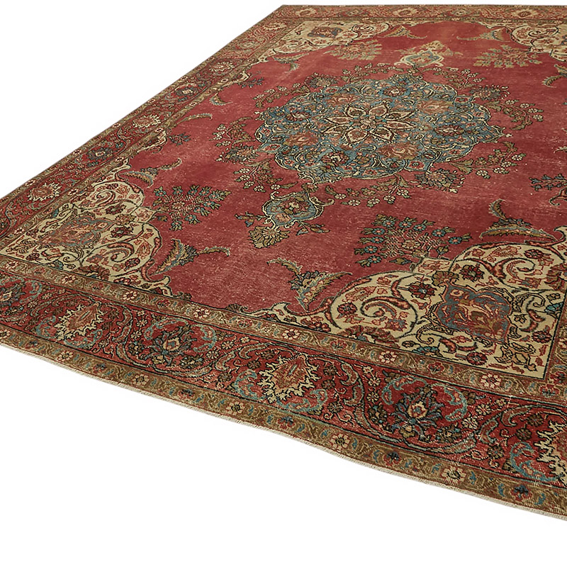 Vintage Hand-Knotted Oriental Rug - 9' 5" x 12' 4" (113" x 148") - K0080304