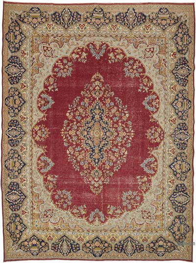 Vintage Hand-Knotted Oriental Rug - 9' 8" x 12' 10" (116" x 154")