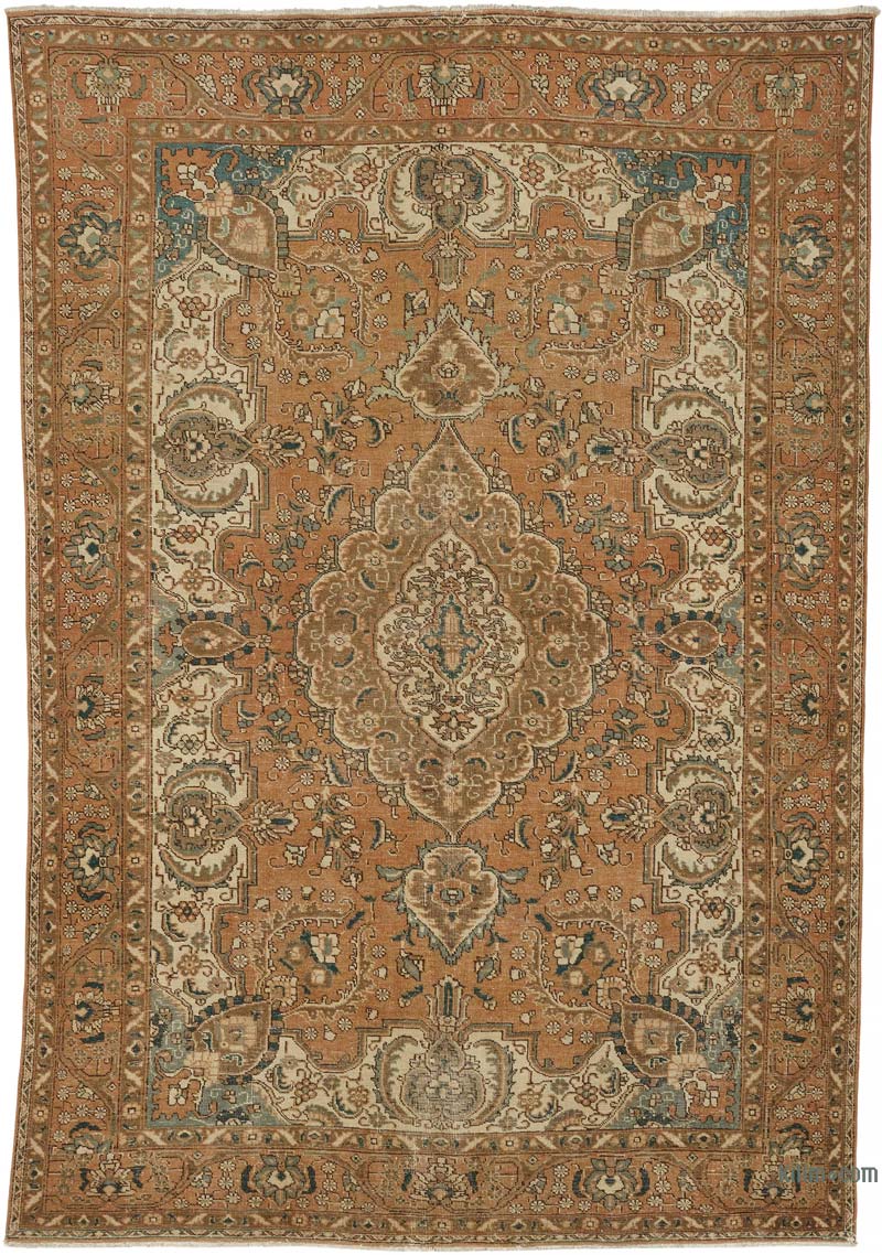 Vintage Hand-Knotted Oriental Rug - 8' 1" x 11' 7" (97" x 139") - K0080315