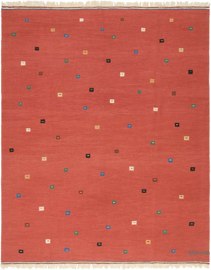 New Handwoven Turkish Kilim Rug - 7' 11" x 9' 7" (95" x 115") - K0080329