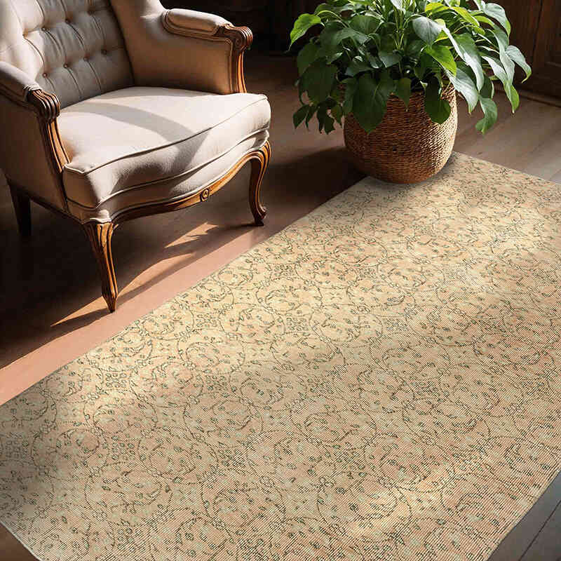 Alfombra Vintage Turca Anudada a Mano - 144 cm x 215 cm - K0080350