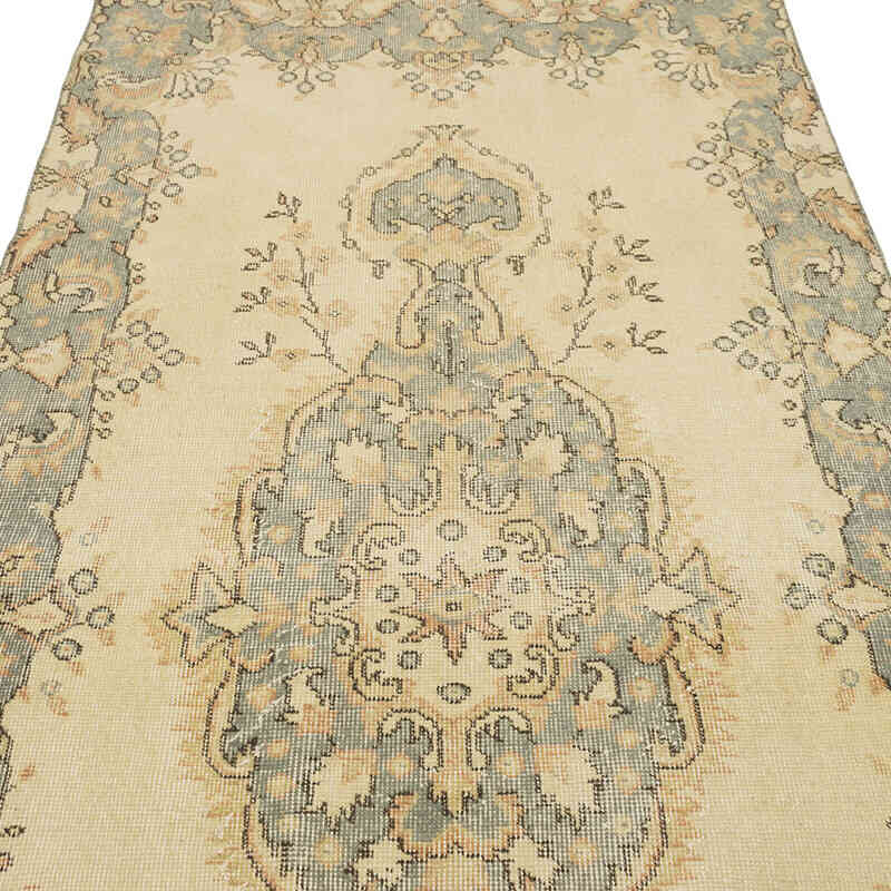 Alfombra Vintage Turca Anudada a Mano - 114 cm x 238 cm - K0080351