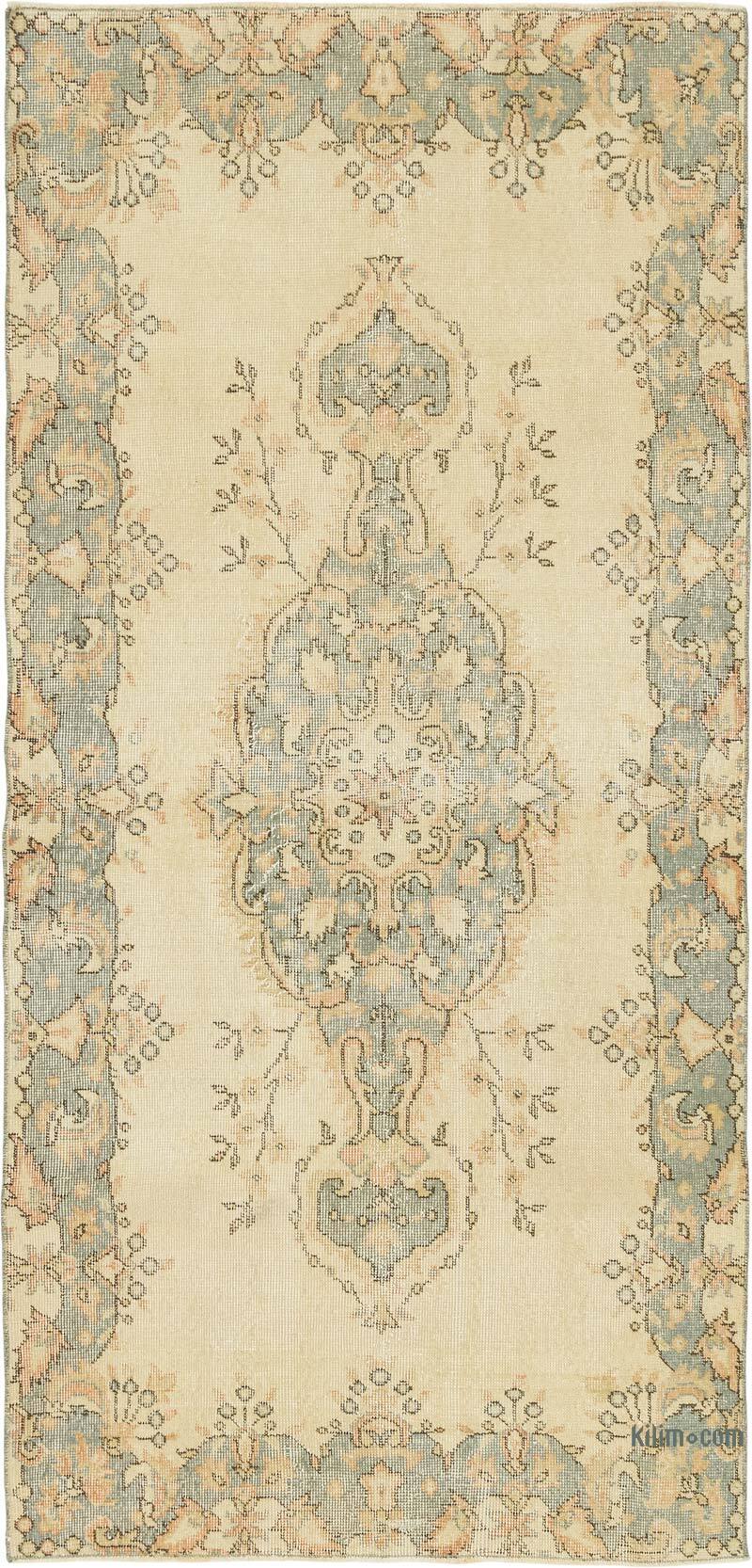 Alfombra Vintage Turca Anudada a Mano - 114 cm x 238 cm - K0080351
