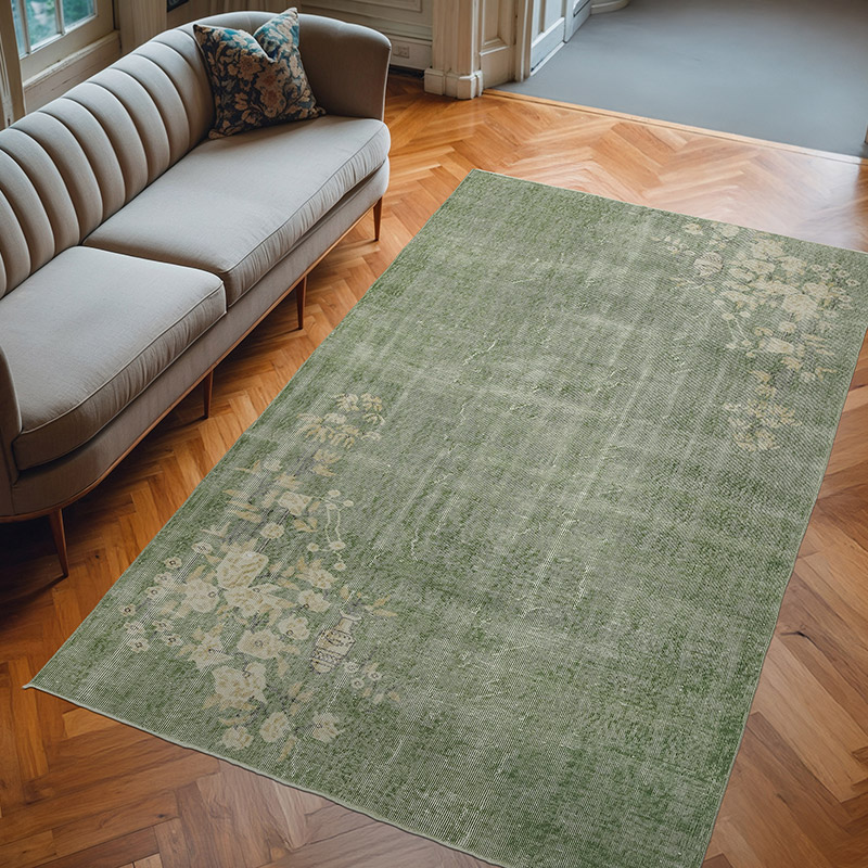 Alfombra Vintage Turca Anudada a Mano - 170 cm x 272 cm - K0080355